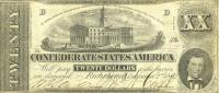 p53a from Confederate States of America: 20 Dollars from 1862